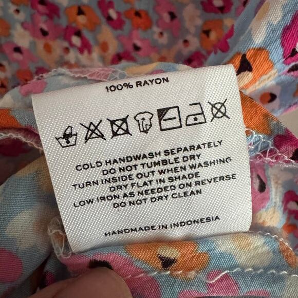 FAITHFULL THE BRAND Daphne Mini Dress Turnesol Floral Print Tie Sleeve 8 Revolve - Picture 5 of 6